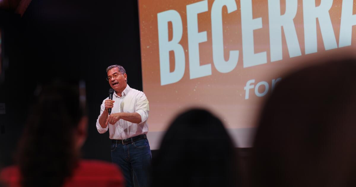 Becerra gains support in latest poll with Steyer and Hilton not far behind
