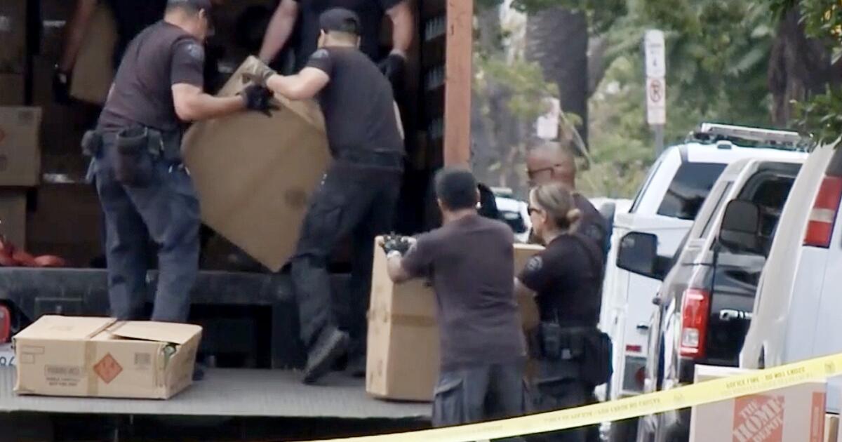 Truckloads of fireworks found in South L.A., prompting evacuations