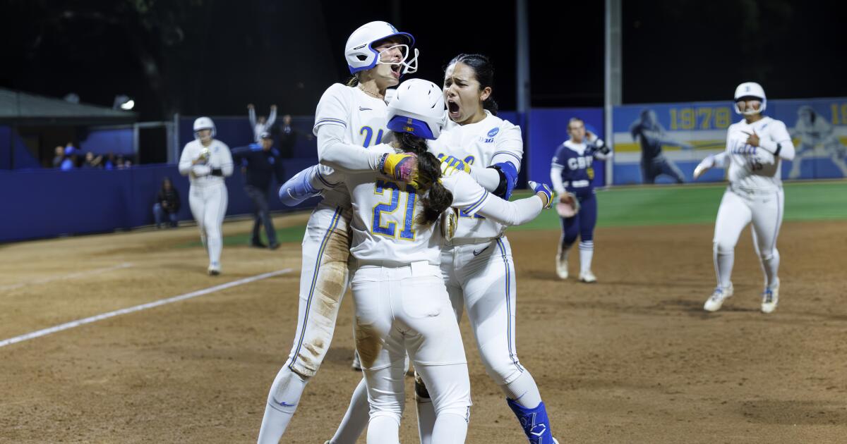 UCLA surrenders 10 runs in an inning, rallies to win regional opener