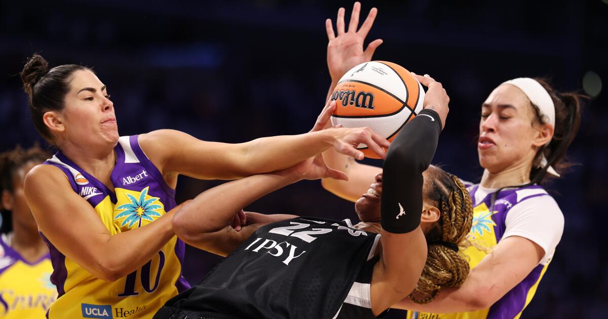 Sparks can't keep pace with defending champion Aces in loss