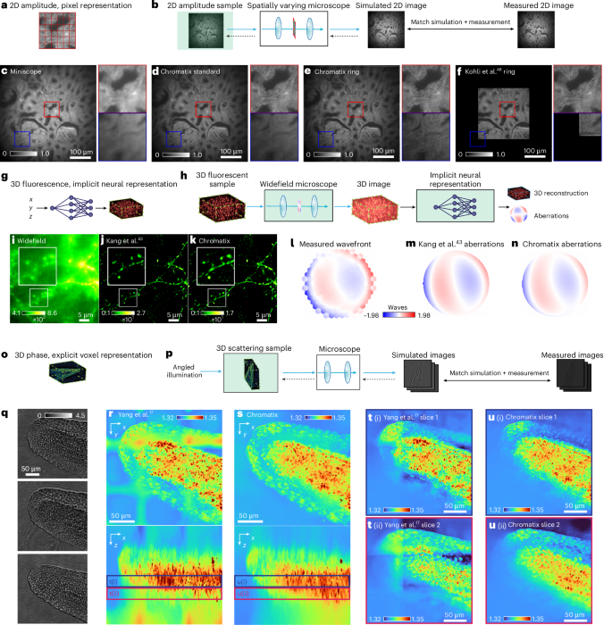 Fig. 2: Chromatix solves inverse problems in multiple types of sample and sample representation.