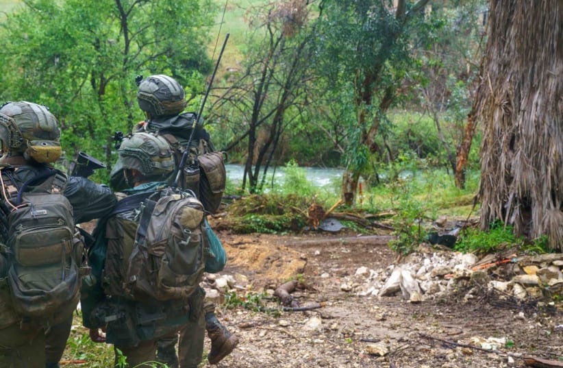 Soldiers from the IDF's Golani Brigade operating near Lebanon's Litani River, published May 12, 2026.