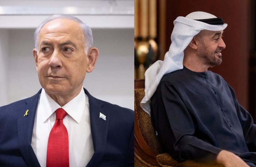 Prime Minister Benjamin Netanyahu and President of the UAE Sheikh bin Zayed Al Nahyan.