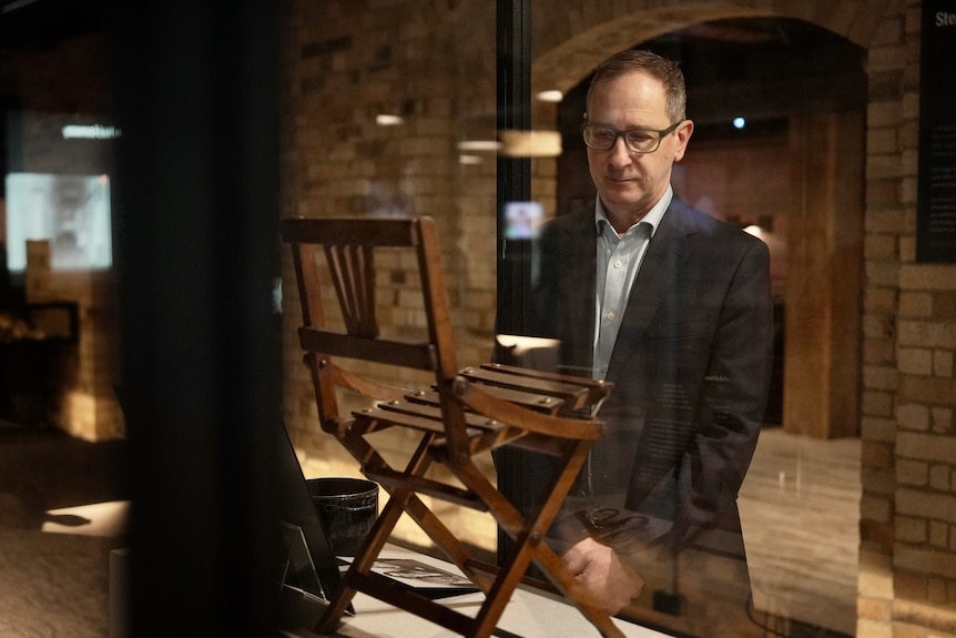 A man in a museum.
