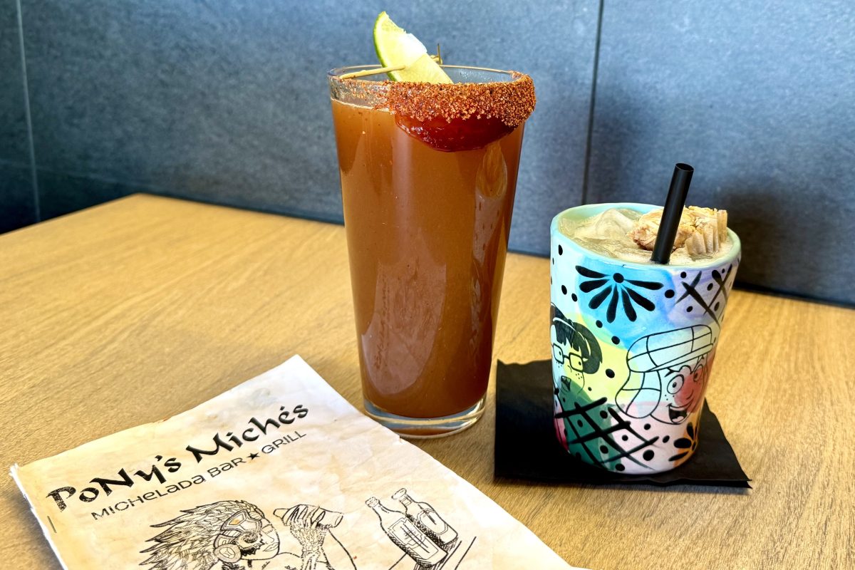 A michelada and cocktail from PoNy's Miches Michelada Bar & Grill.