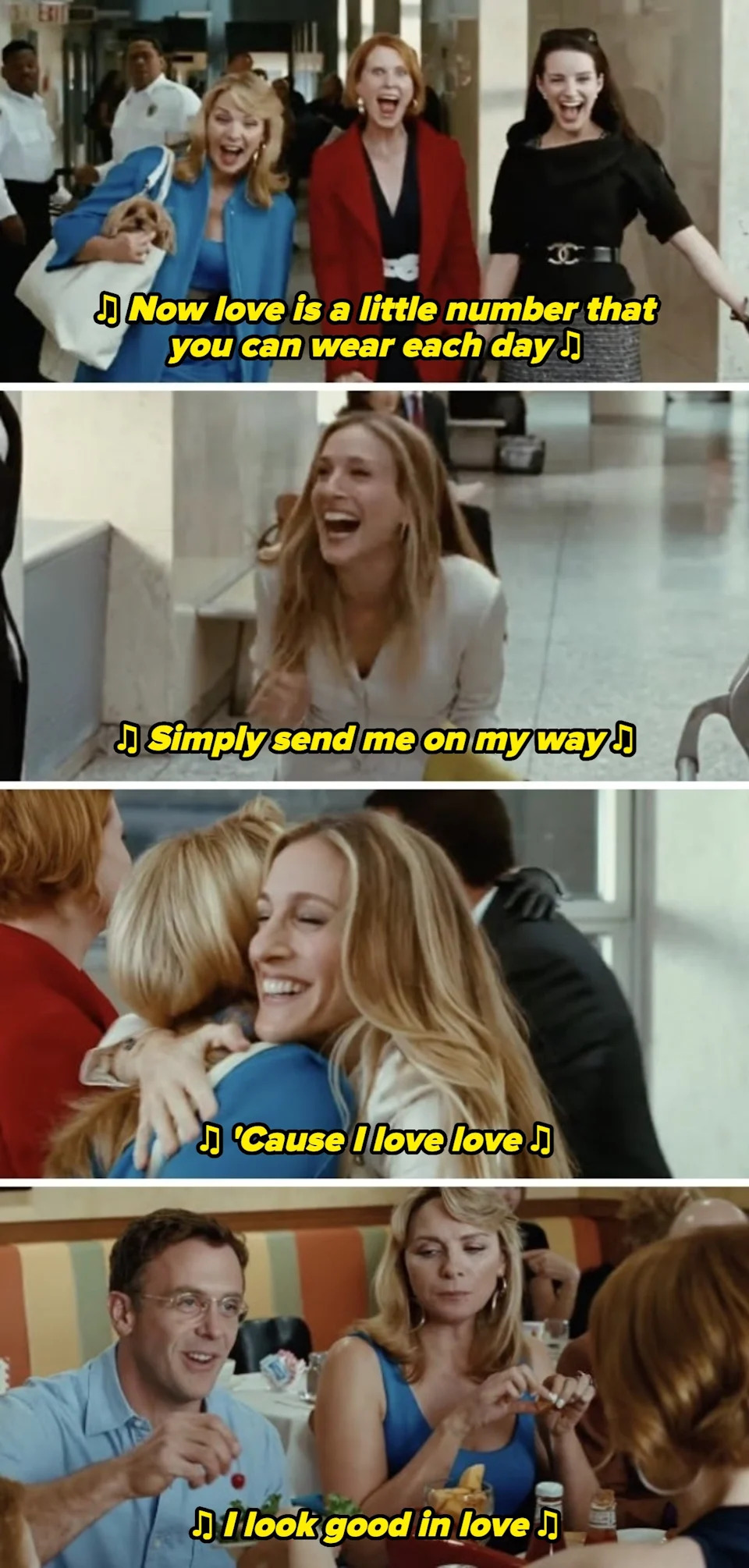 Sarah Jessica Parker, Kim Cattrall, Kristin Davis, Cynthia Nixon, and David Eigenberg in "Sex and the City"