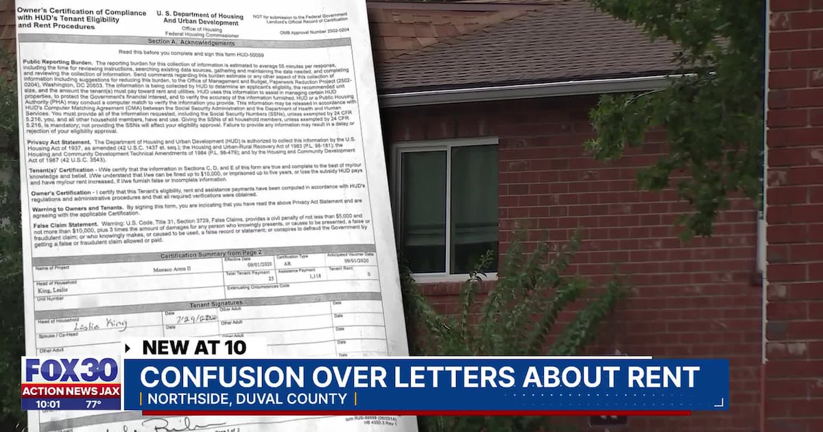 Monaco Arms residents being asked to pay more in rent, after rent was already covered – Action News Jax