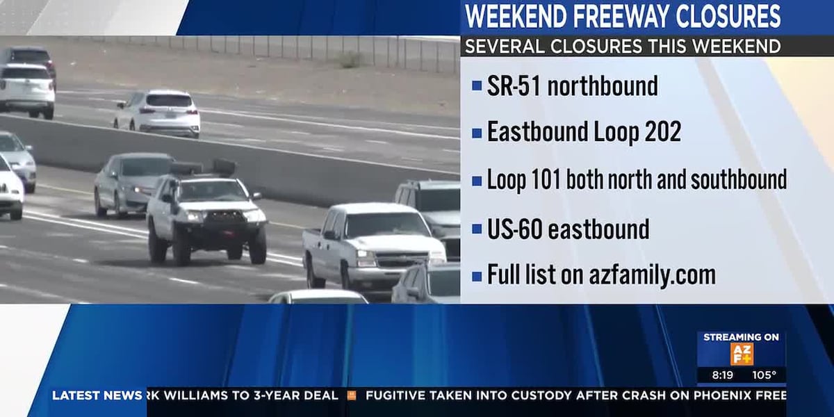Weekend freeway closures could snarl Phoenix-area traffic