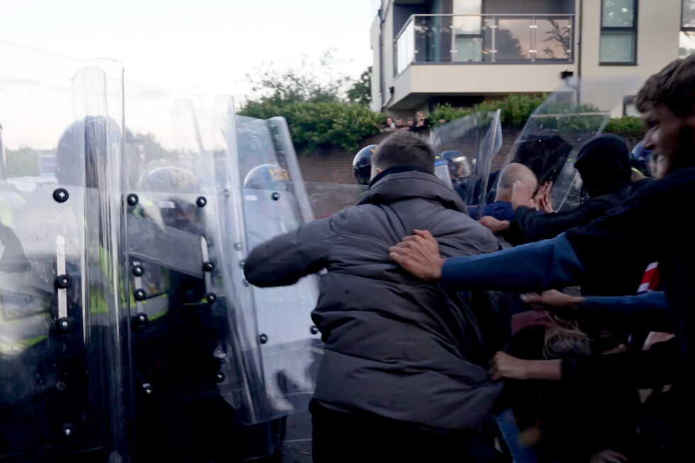 UK police attacked during protest over death of teen Henry Nowak in Southampton