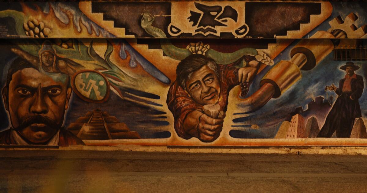 On the avenue that bears César Chávez's name, murals still honor him