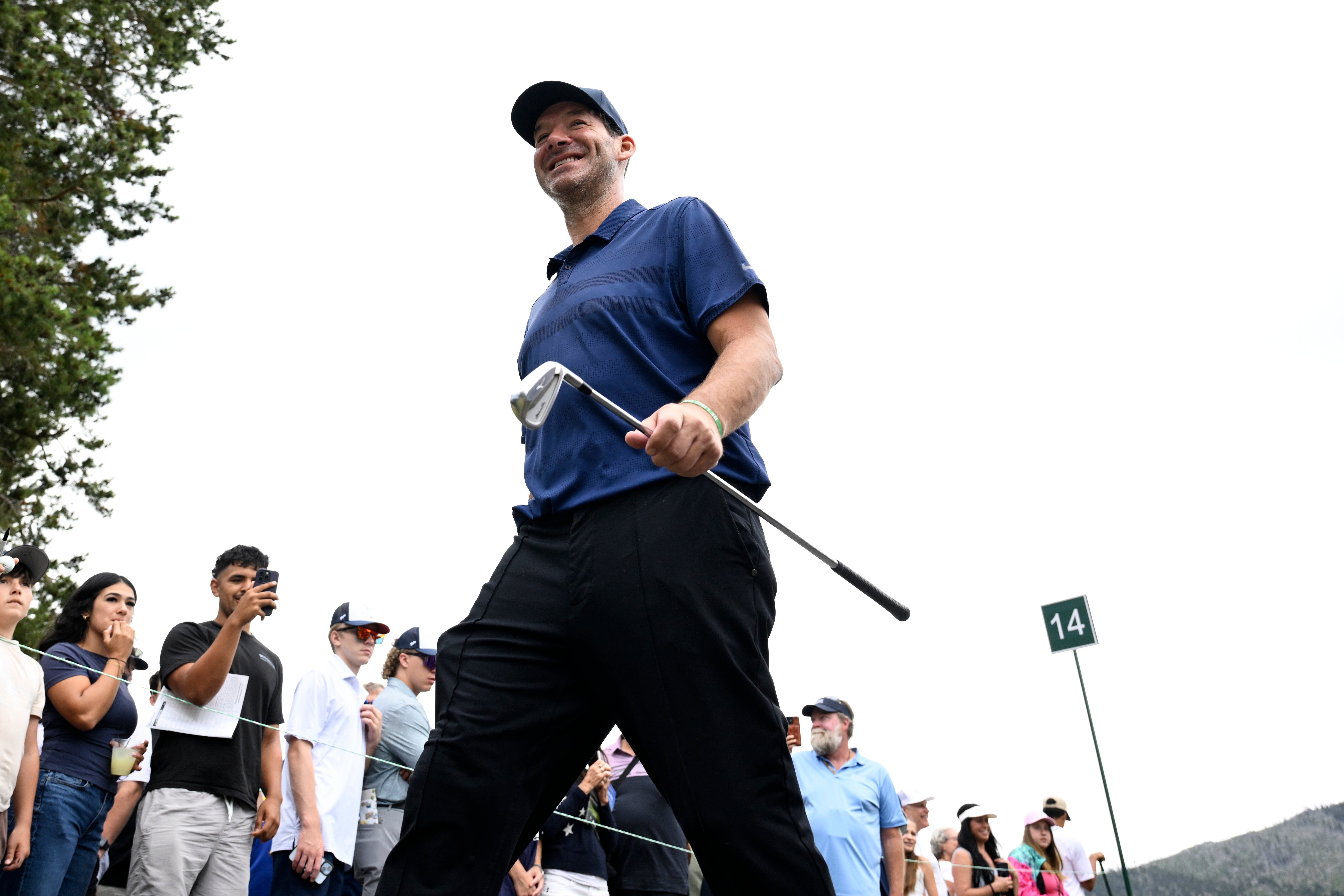 Romo, pictured here on July 12 at the American Century Championship, also participated in the Wisconsin State Amateur this week