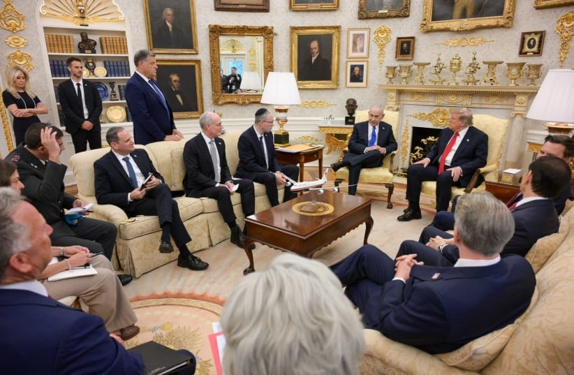 Prime Minister Benjamin Netanyahu meets US President Donald Trump in the White House, July 28, 2026.