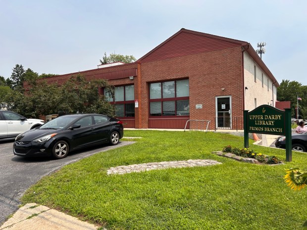 The Primos Library sits near the fire station. (PETE BANNAN-DAILY TIMES)
