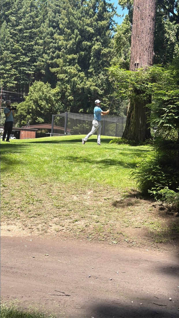 Bryson DeChambeau plays at Northwood Golf Club in Guerneville on Thursday, July 2, 2026. COURTESY PHOTO