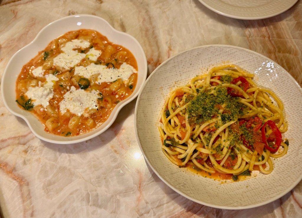Gnocchi and lobster pasta from Roman God of Fire.