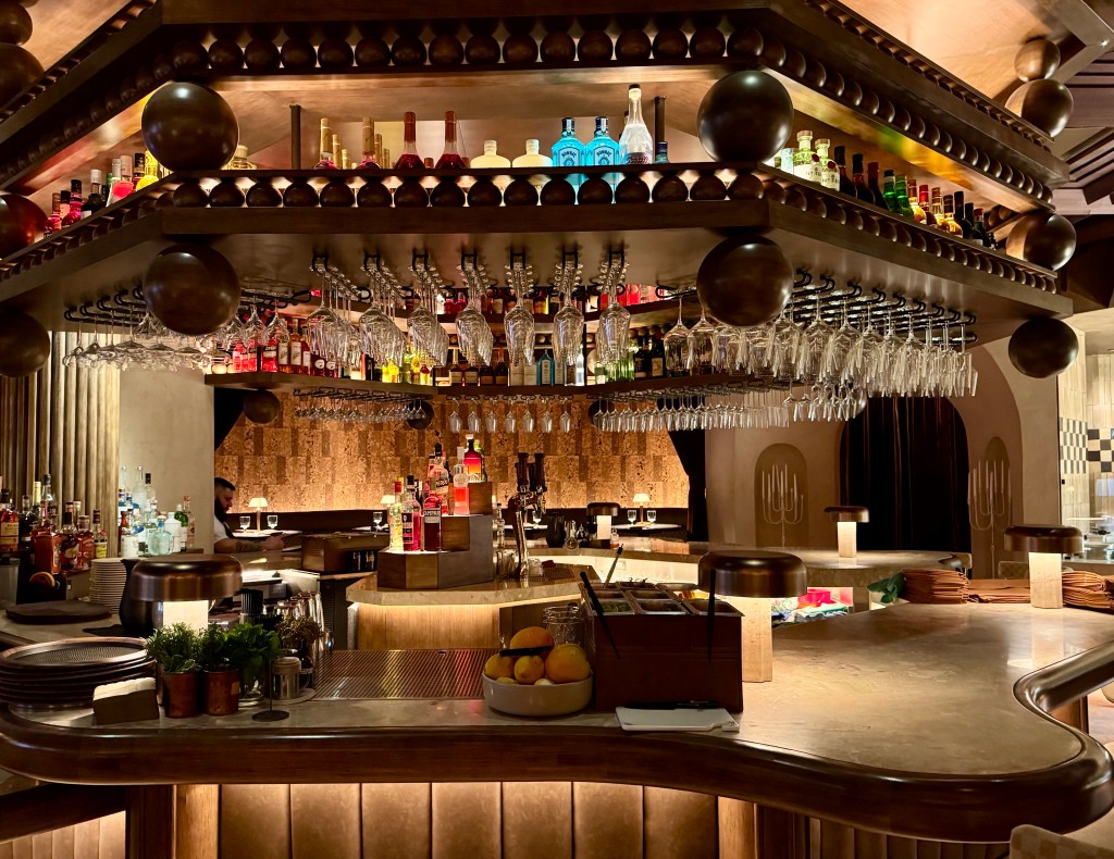 The ornate bar at Roman God of Fire.