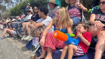 Crowds of people lined Scripps Ranch Blvd, Saturday, for a close up view of the annual parade, July 4, 2026.