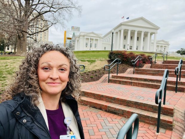 Sentara nurse Leora Brown attends Lobby Day with the Virginia Nurses Association in 2024. (Leora Brown)