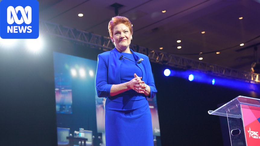 Pauline Hanson delivers CPAC London speech to mostly empty seats