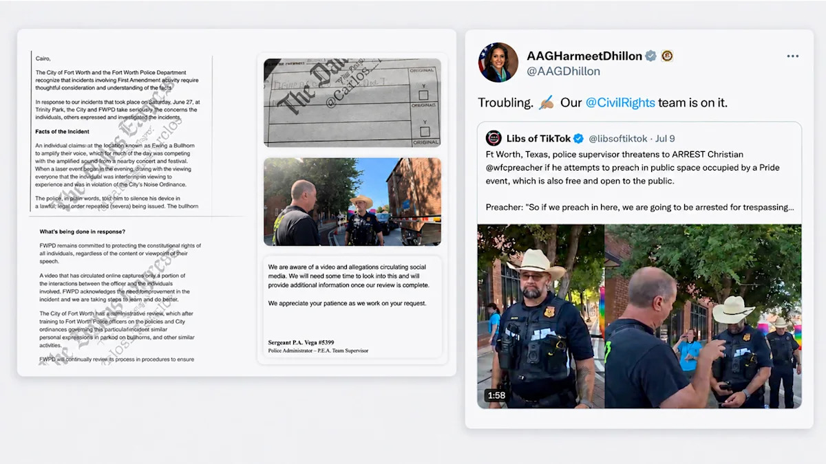 Fort Worth Pride Fest Police Video Lands On DOJ Civil Rights Chief’s Radar