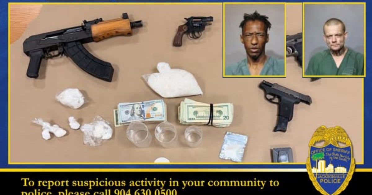 Jacksonville drug house raid nets over 500 grams of narcotics, four guns