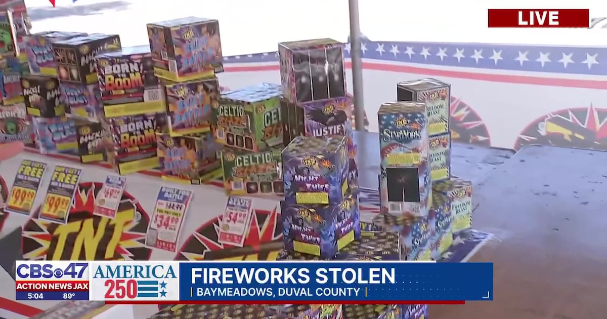 Thieves steal nearly $30K in fireworks from Middleburg mom’s business – Action News Jax