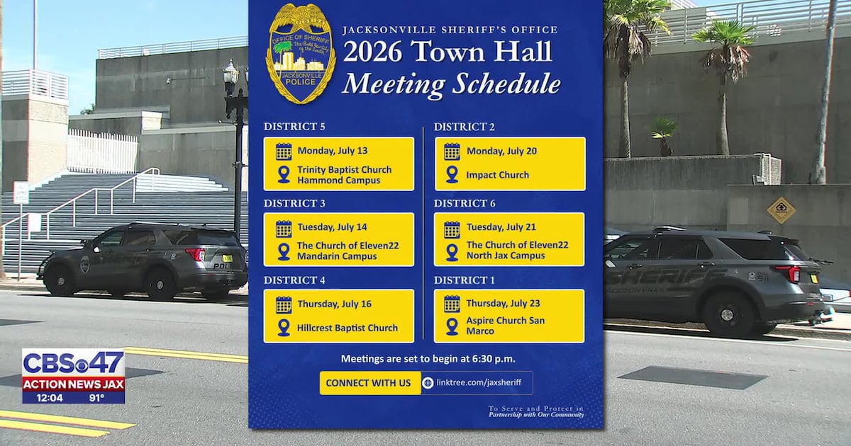 JSO to host series of Town Hall meetings across Jacksonville