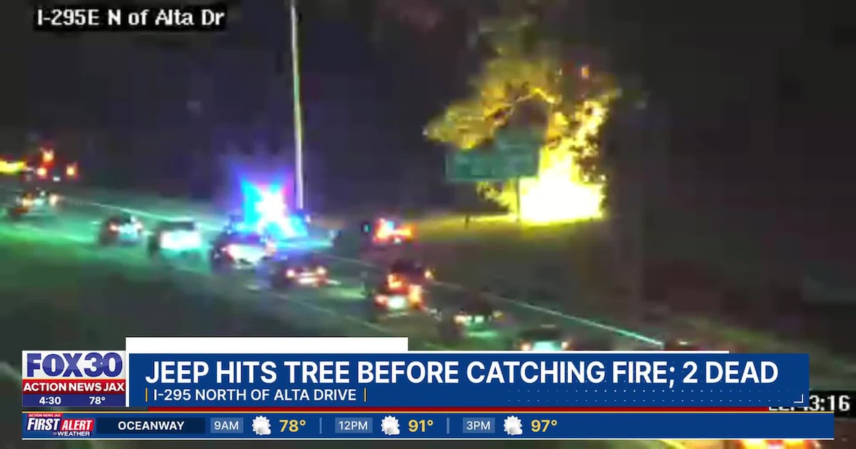 Woman, 3-year-old boy die in fiery I-295 crash in Jacksonville – Action News Jax