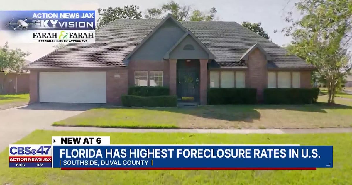 Jacksonville ranks top 10 in U.S. cities with worst mid-year foreclosure rate