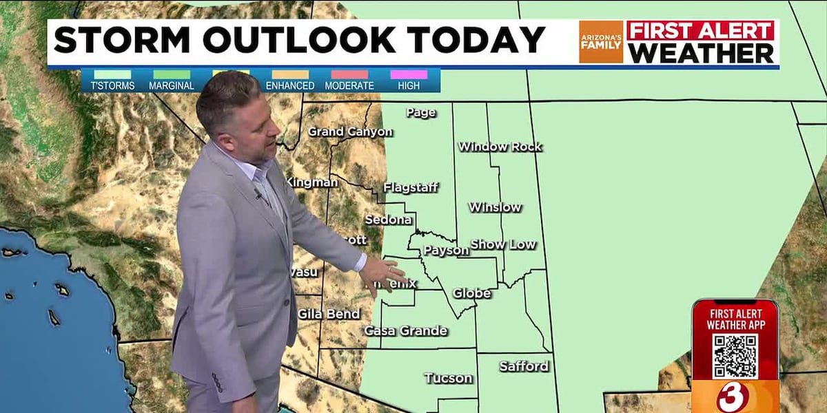 Chance of thunderstorms possible next week in Phoenix area