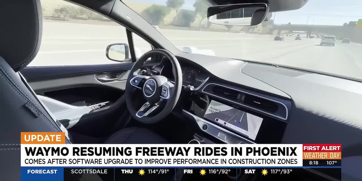 Waymo resumes freeway rides in Phoenix after software upgrades