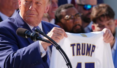 Trump celebrates World Series-winning Dodgers at White House