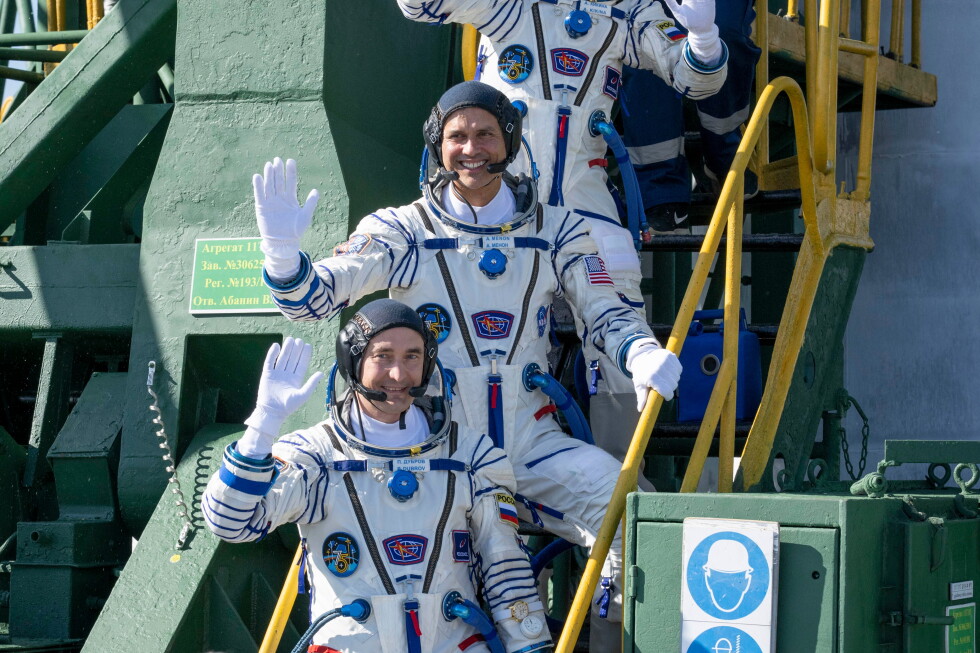 US-Russian crew docks at the International Space Station