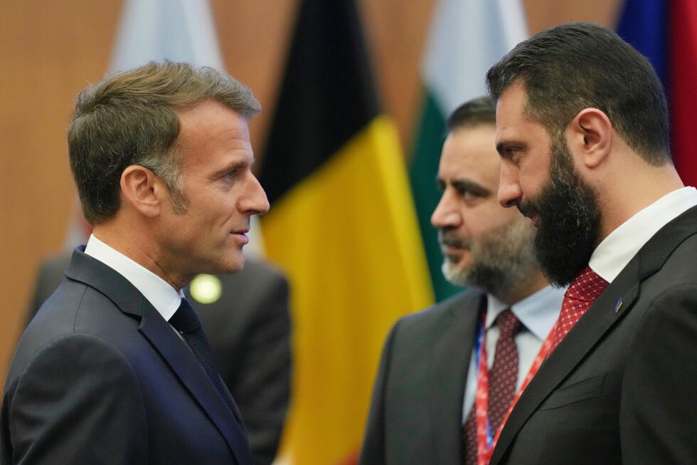 French President Emmanuel Macron arrives in war-torn Syria