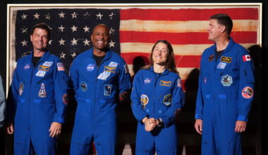 Record-breaking Artemis II crew returns to Kennedy Space Center