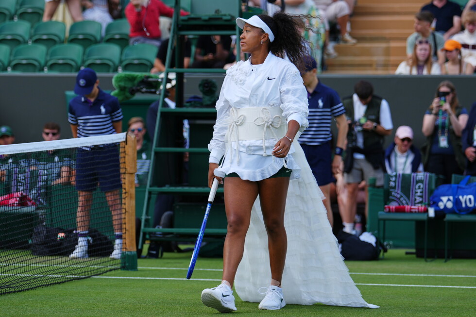 Naomi Osaka sports new fashion creation for Wimbledon 2nd round