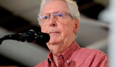 McConnell, breaking weeks of silence, says a fall led to hospitalization
