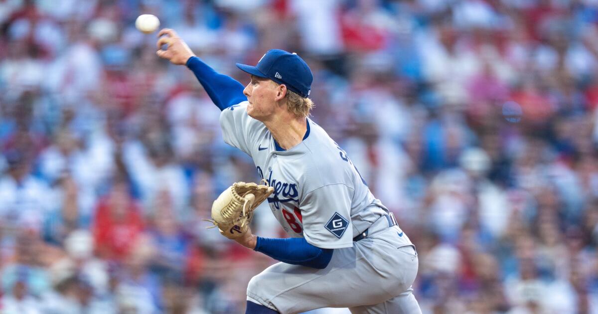 Emmet Sheehan plagued by inconsistency in Dodgers' loss to Phillies