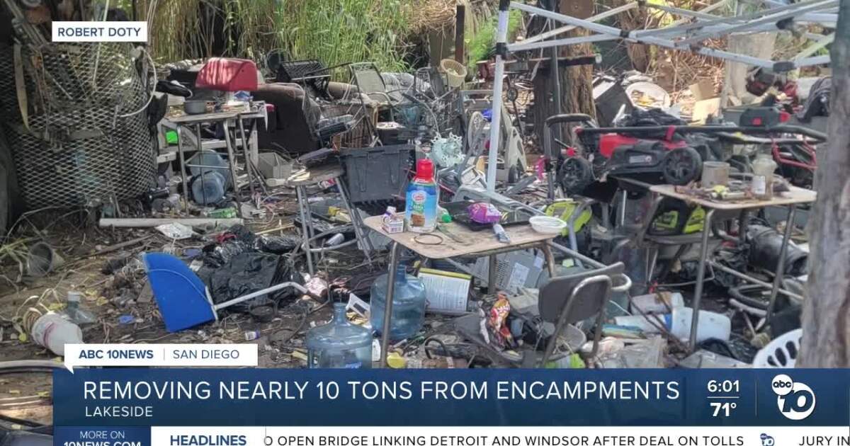 Lakeside nonprofit removes nearly 10 tons of trash from homeless encampments