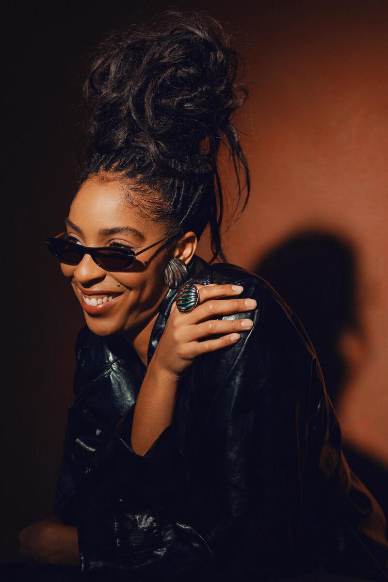 El Segundo, CA - July 21, 2025: Jessica Williams, former Daily Show correspondent and currently an Emmy nominated star of Apple TV's acclaimed "Shrinking" in El Segundo, CA on Tuesday, July 21, 2026. (Ryan Pfluger / For The Times)