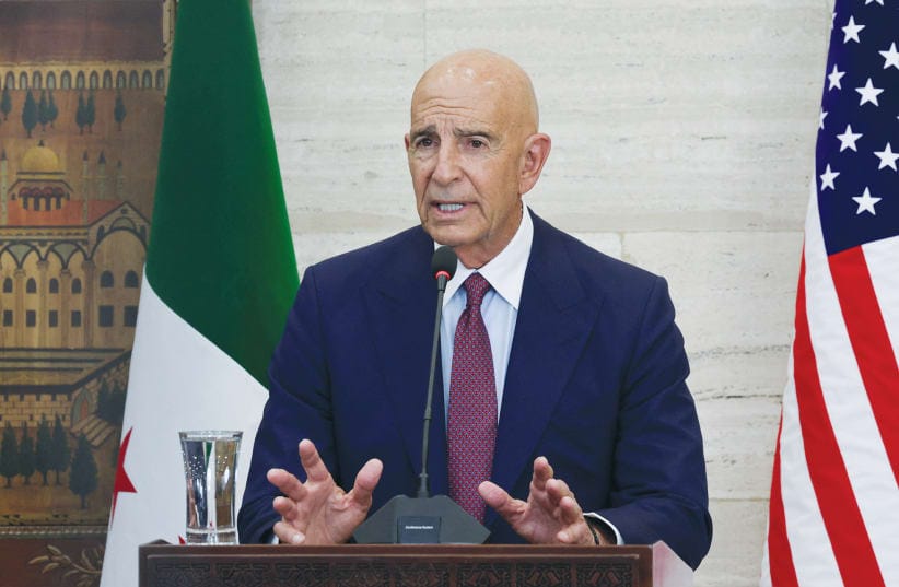 US SPECIAL ENVOY for Syria Tom Barrack speaks at a news conference in Damascus in September 2025.