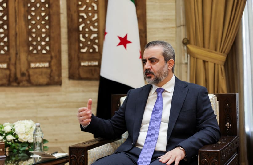 Syrian Foreign Minister Asaad al-Shaibani, speaks during an interview with Reuters in Damascus, Syria, August 22, 2026.
