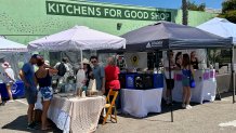 Kitchens for Good hosts a monthly Sunday market for first-time small business owners at the corner of Honrblend and Cass Streets in Pacific Beach, August 16, 2026.