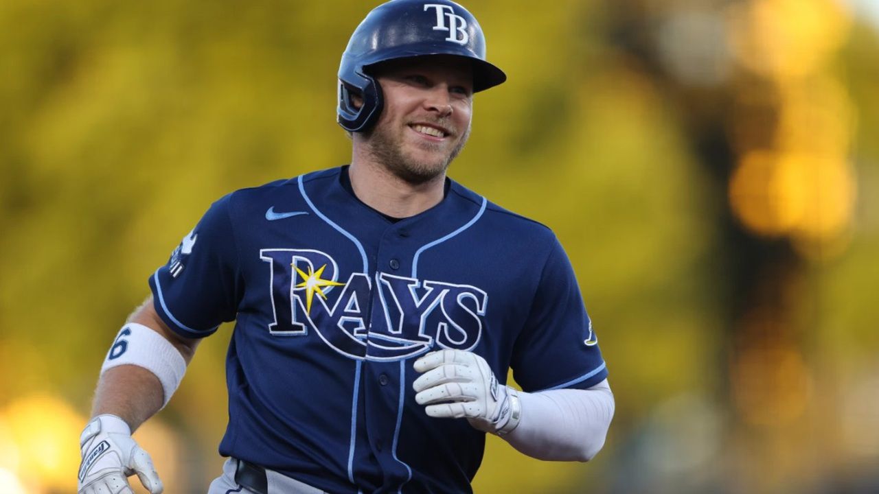 Tampa Bay's Tyler Walls jogs around the bases after hitting a two-run homer in the fourth inning of the Rays 12-4 win against the A's Tuesday night in Sacramento, Calif. (AP Photo/Scott Marshall)