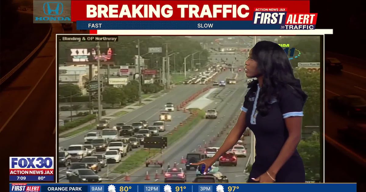 Road construction near Orange Park Mall causing major backups