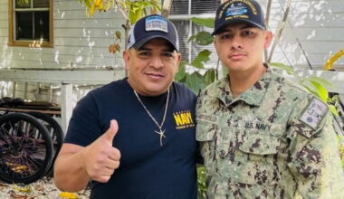 Man arrested by US immigration agents as son waits return from USS Lincoln
