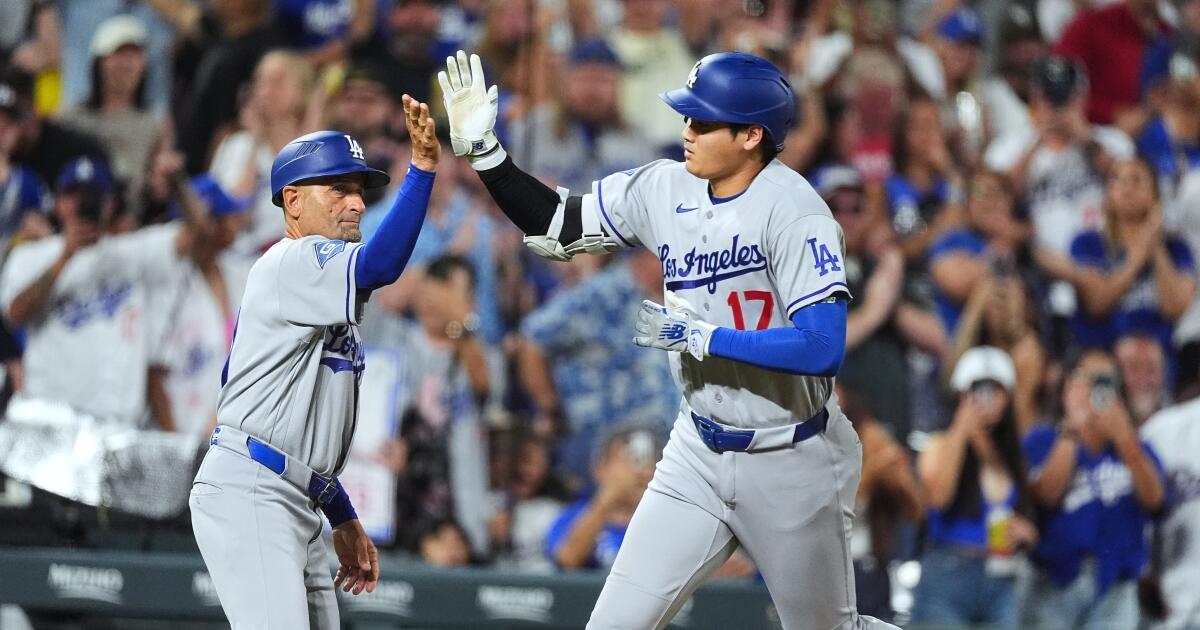 Shohei Ohtani homers twice in Dodgers' win over Rockies