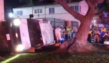 Rollover crash in South Whittier sends 10 people to the hospital