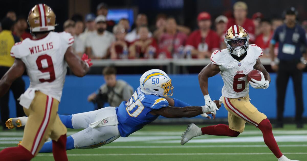 Chargers struggle across the board in preseason loss to 49ers