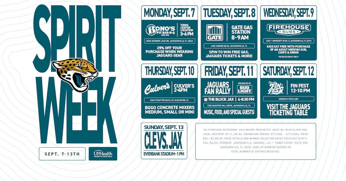 Jacksonville Jaguars host weeklong Spirit Week events